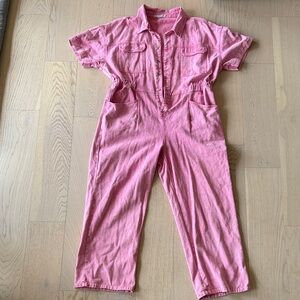 Pink Jean Jumpsuit